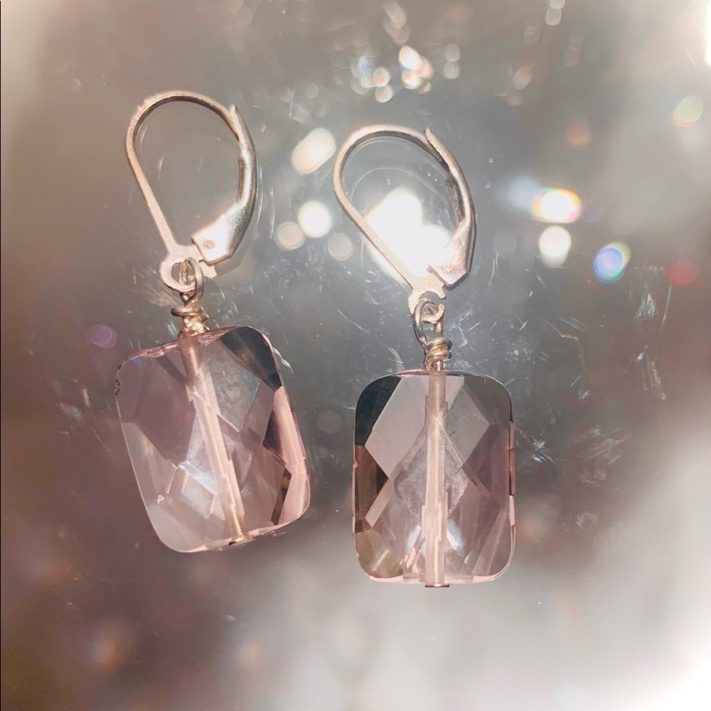 Rose Quartz. Faceted the earrings SS. - Picture 4 of 7